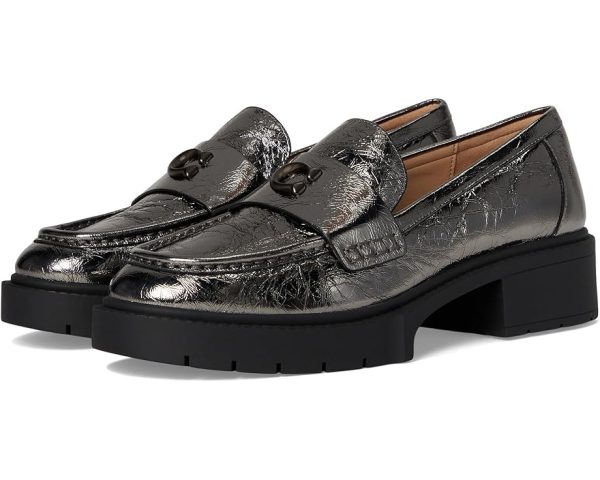 Leah Crinkle Metallic Loafer